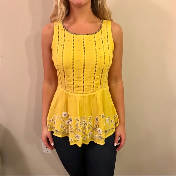 beaded peplum top